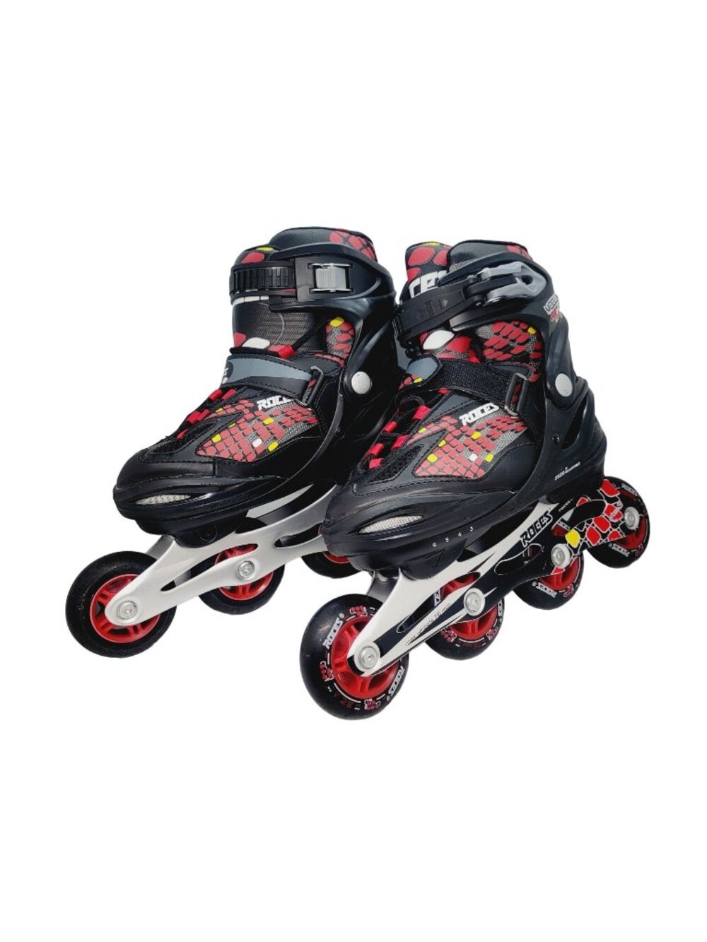 Roces Kid's 4-7 LAB Fitness Inline Skates Blades Black Red MP 230-255 adjustable
